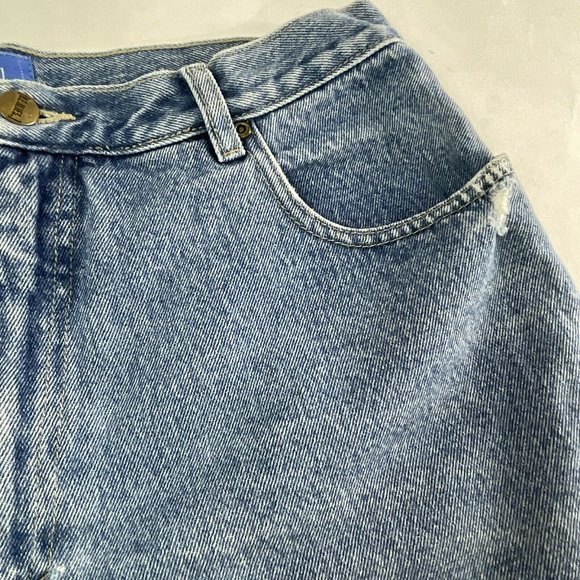 B.E. Blues Vintage Light Wash Denim High Rise Waist Mom Jean Shorts 15/16 31” - Picture 2 of 10